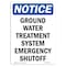 Signmission OSHA Notice, 7" Height, Ground Water Treatment System Sign, 7" X 5", Portrait OS-NS-D-57-V-13169 - alternate 1